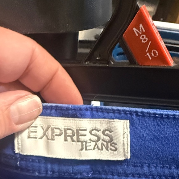 Express Women Skinny Jeans in Bright Blue - Picture 3 of 12